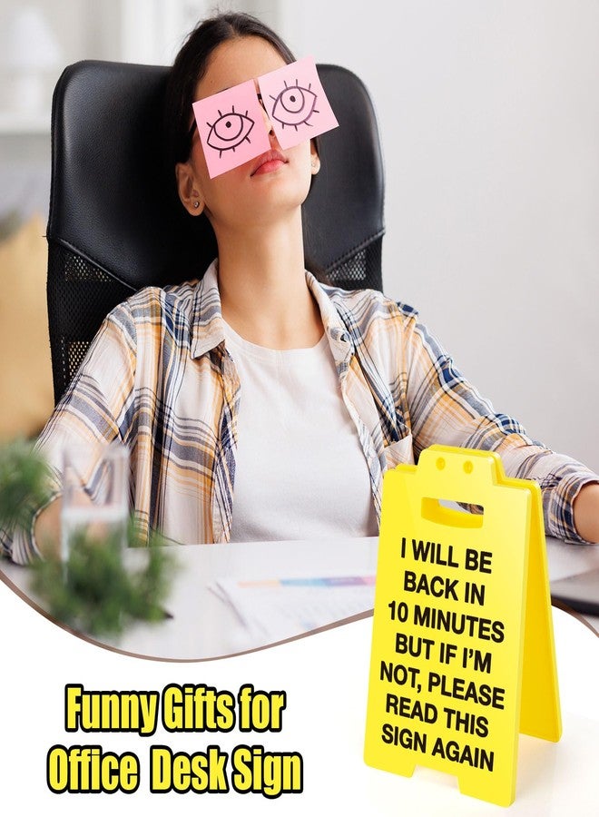 MBL Funny Office Desk Sign - Out to Lunch Be Right Back, Gag Fun Office Desk Signs Cubicle Decor White Elephant Stocking Stuffers Christmas Xmas Holiday Gift for Coworker Teammate Employee Boss - Image 4